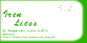 iren liess business card